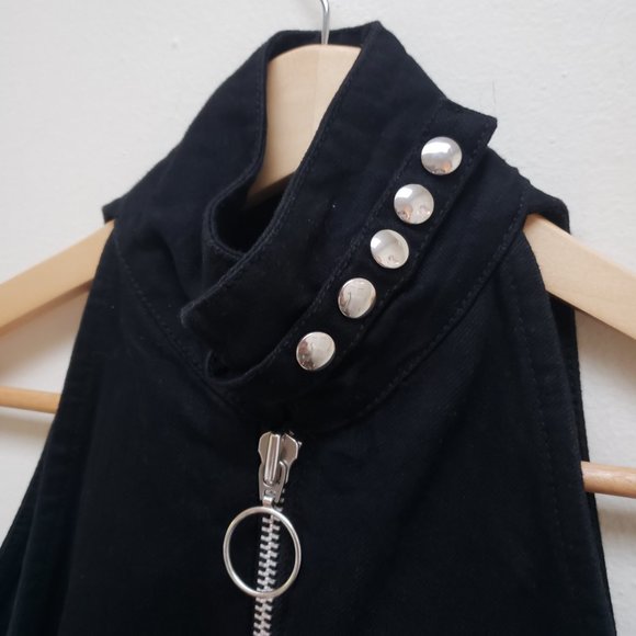 MARQUES ALMEIDA Black Denim Halterneck Top - Picture 5 of 11